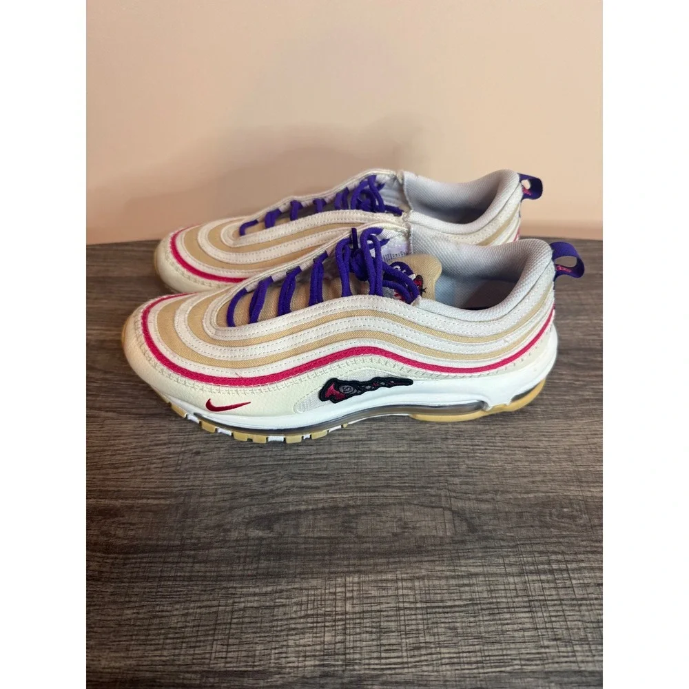 Nike Air Max 97 Air Sprung Cream Pink Purple DH4759-200 Mens Sneakers